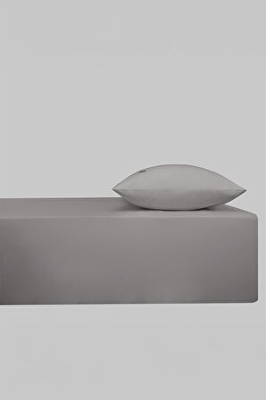 Sarev New Slow City Gri %100 Pamuk Tek Kişilik Lastikli Çarşaf Seti