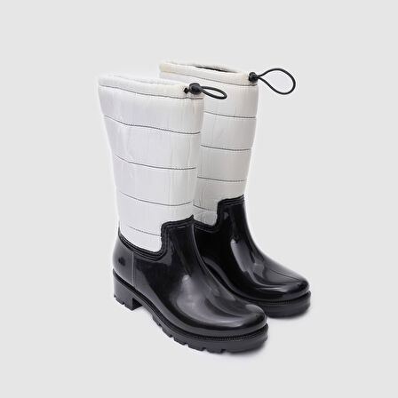 Kadın Paraşüt Yağmur Bot [051860] SİYAH - BEYAZ PARAŞÜT, 36