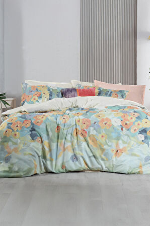 Sarev Romy Multi Çift Kişilik %100 Pamuk Fancy Nevresim Takımı