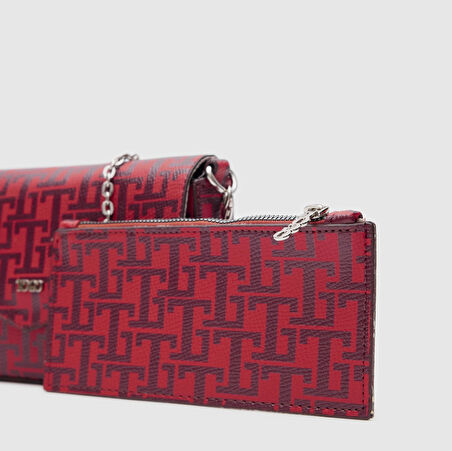 Kadın Monogram Cüzdanlı Çapraz Çanta [930039]