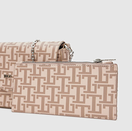 Kadın Monogram Cüzdanlı Çapraz Çanta [930039]