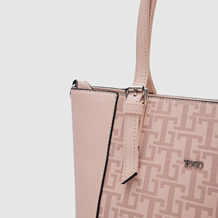 Kadın Monogram Tote Çanta [930040] NUDE