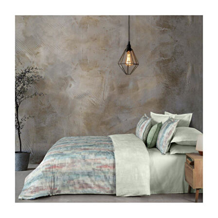 Sarev Damıen Saten Nevresim Takımı Çift Kişilik 4 Yastık