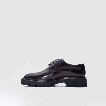 Erkek Bordo Açma Hakiki Deri Bağcıklı Ayakkabı [TG052362]