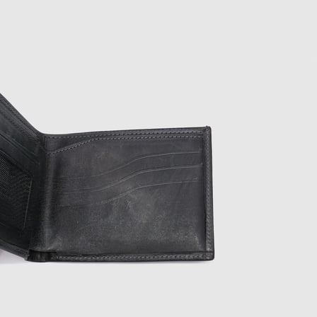 Erkek Gri Floater Hakiki Deri Klasik Cüzdan [TG920100]