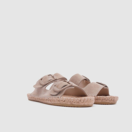 Kadın Espadril Terlik [060039] BEJ SÜET, 40