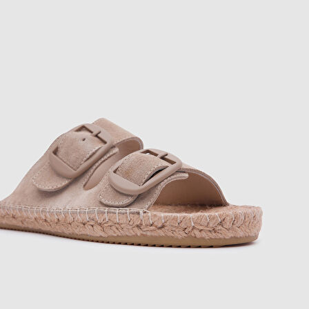 Kadın Espadril Terlik [060039] BEJ SÜET, 40