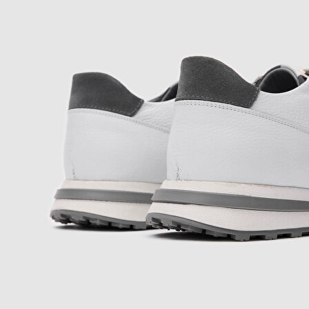 Erkek Spor Ayakkabı [052119] BEYAZ - GRİ SÜET, 44