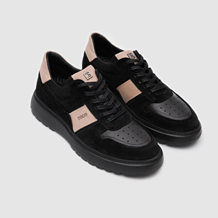 Erkek Spor Ayakkabı [052127] SİYAH - BEJ, 41