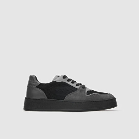 Erkek Sneaker Ayakkabı [052128] GRİ - SİYAH, 42