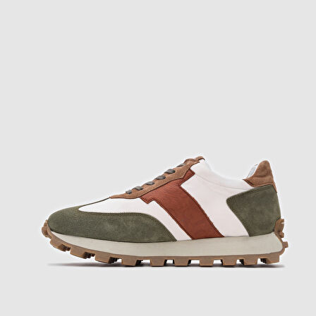 Erkek Spor Ayakkabı [052129] KOYU YEŞİL - BEJ, 44