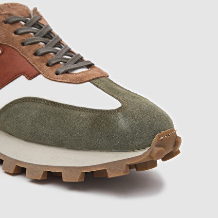 Erkek Spor Ayakkabı [052129] KOYU YEŞİL - BEJ, 44