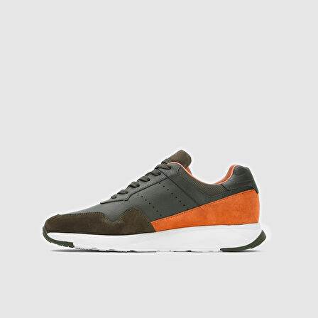 Erkek Spor Ayakkabı [052130] HAKİ YEŞİL - TURUNCU, 44