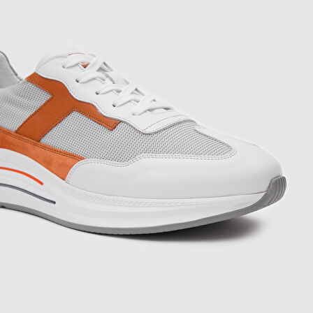 Erkek Spor Ayakkabı [052131] BEYAZ -TURUNCU, 44