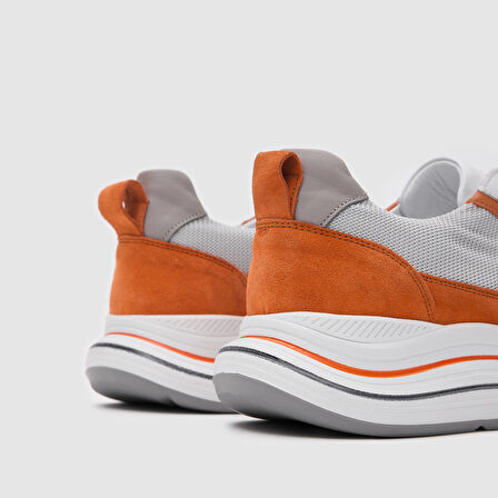 Erkek Spor Ayakkabı [052131] BEYAZ -TURUNCU, 44