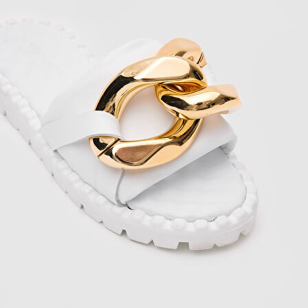 Kadın Tokalı Terlik [060222] BEYAZ, 39