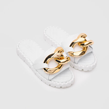 Kadın Tokalı Terlik [060222] BEYAZ, 39