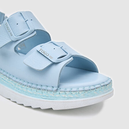 Kadın Tokalı Sandalet [060216] BEBE MAVİSİ, 40