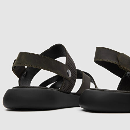 Erkek Düz Sandalet [052137] HAKİ YEŞİL, 43