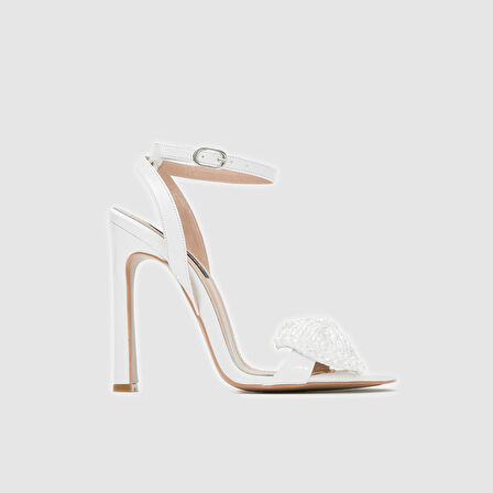 Kadın Fiyonk Taşlı Ayakkabı [060232] BEYAZ, 40