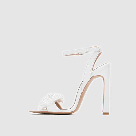 Kadın Fiyonk Taşlı Ayakkabı [060232] BEYAZ, 40