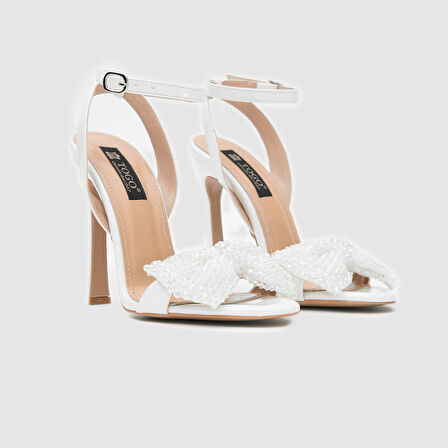 Kadın Fiyonk Taşlı Ayakkabı [060232] BEYAZ, 40