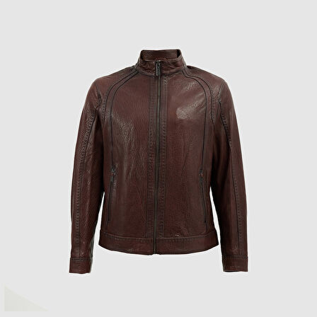 Erkek Deri Mont [810037] TABA, XXL