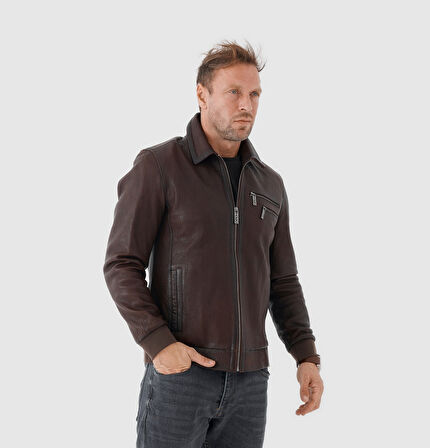 Erkek Deri Mont [810044]