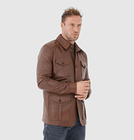 Erkek Deri Mont [810054]