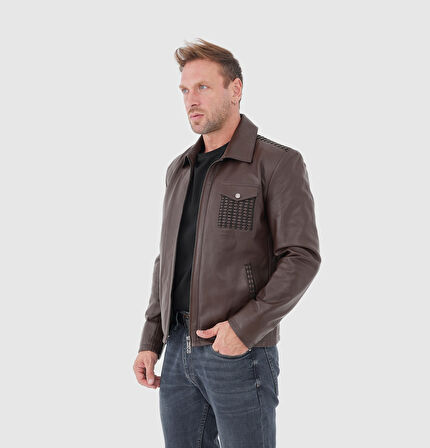 Erkek Deri Mont [810055]