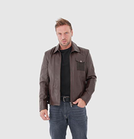 Erkek Deri Mont [810055]