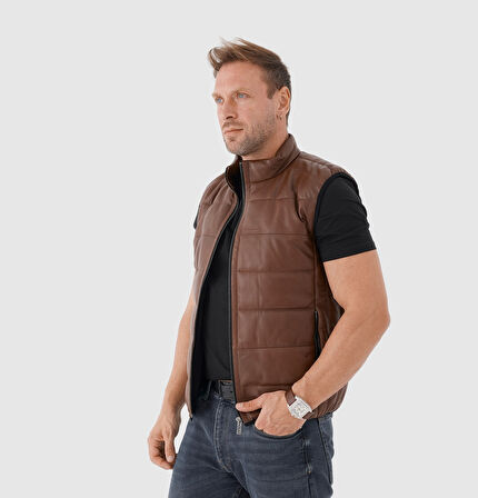 Erkek Deri Yelek [810060]