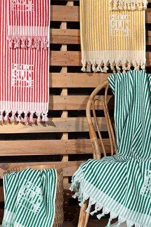 Sarev Sunshine Yeşil %100 Pamuk Yüz Havlusu 50*90 cm