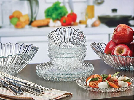 Paşabahçe aurora yemek ve kahvaltı seti - 38 parça sunum servis çeyiz seti 