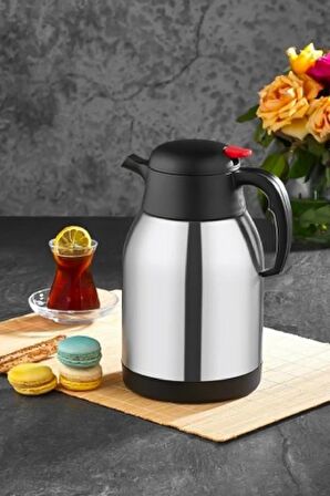 2 Litre Çift Kat Piknik Kamp Outdoor Çelik Çay Termosu 1200a Penguen