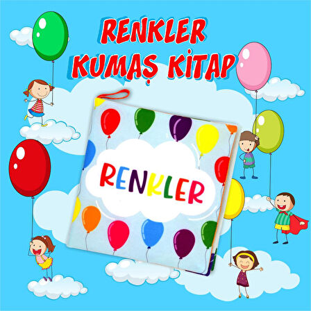 Tox Renkler Kumaş Sessiz Kitap T135 - Bez Kitap , Eğitici Oyuncak , Yumuşak ve Hışırtılı