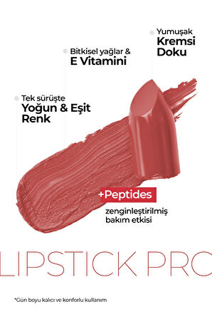 Jowe Professional Yoğun Renk Ve Nemlendirme Sağlayan Peptide İçerikli Ruj - 240 Blush Mocha