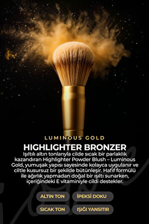 Highlighter Powder Blush - Luminous Gold