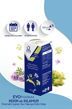 EVOPHARMA Kekik Ve Ihlamur Ekstraktı Içeren Sıvı Takviye Edici Gıda 100 Ml