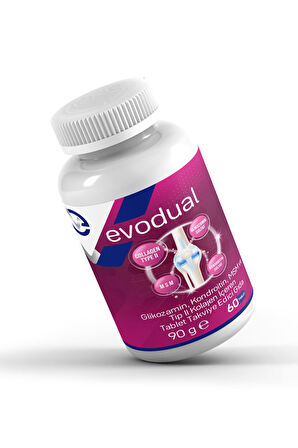EVOPHARMA EVODUAL (Glikozamin, Kondroitin, MSM ve T İP II Kollajen İçeren Tablet Takviye Edici Gıda)