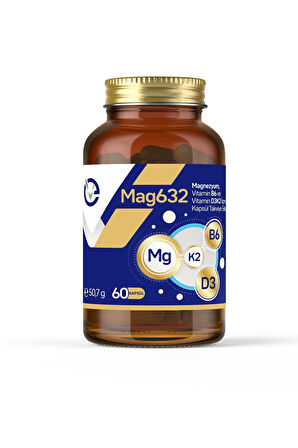 EVOPHARMA Magnezyum Mag632, Vitamin B6 Ve Vitamin D3k2 Içeren Kapsül Takviye Edici Gıda