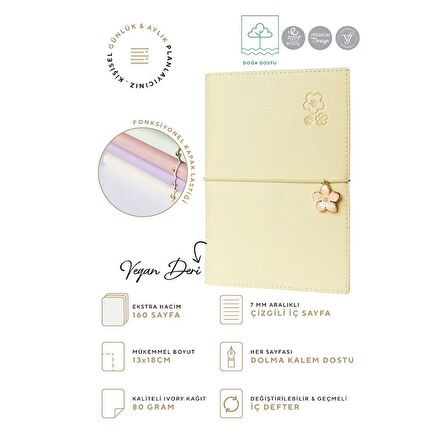 Victoria's Journals 13x18 Geçmeli Lastikli Defter 124-1043