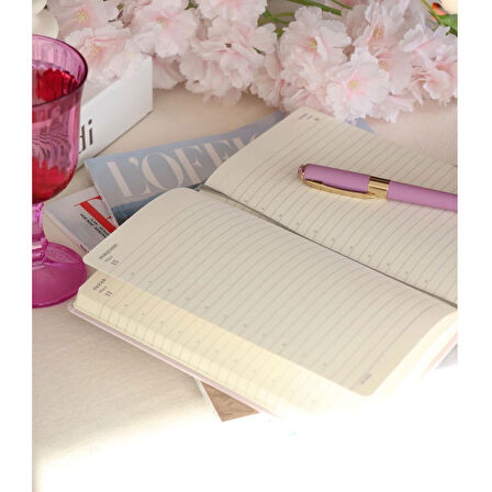 Victoria's Journals Classic 2025 Günlük Ajanda 13x21 cm Sert Kapak Pembe 124-1453