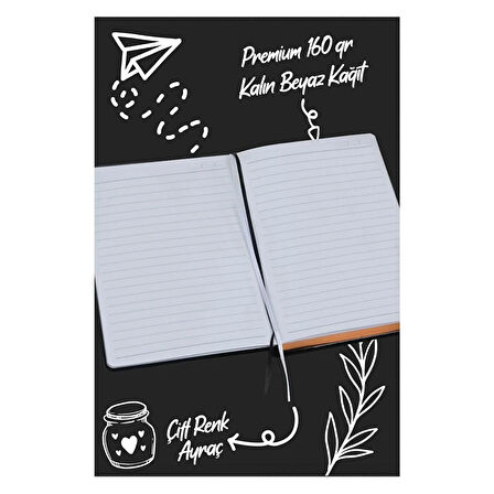 Victoria's Journals Bujo Süet A5 96 Yaprak Çizgili Defter Yeşil 124-1644