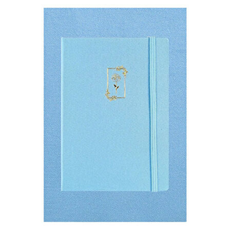 Victoria's Journals Bujo Keten A5 Lastikli 96 Yaprak Noktalı Defter Açık Mavi 124-1647