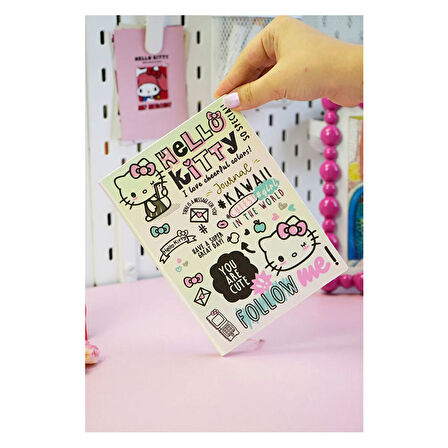Victoria's Journals Hello Kitty Smyth Flexy Esnek Kapak 13x18 80 Yaprak Çizgili Defter 525-1932