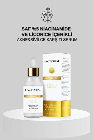 Niacinamide Serum - Niacinamide, Licorice ve Aloe Vera İçerikli (30ml)