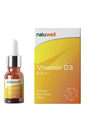 NATUWELL Vitamin D3 400 Iu Damla 20 Ml 8683873980048