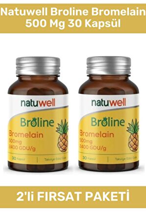 Natuwell Broline Bromelain 500 Mg 30 Kapsül - 2 Adet