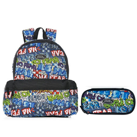No Fear Okul Sırt Çantası Kalemlik Set